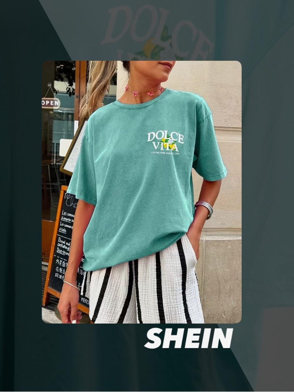 EUC SHEIN Dolce Vita Graphic Tee Shirt